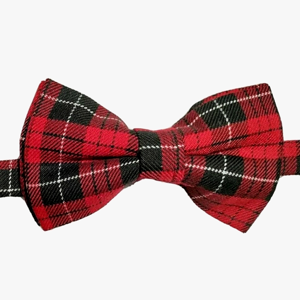 Father's Day "Tartan Plaid" Bowtie. Handmade. Wool Blend. Pre-tied. 4.25" x 3"